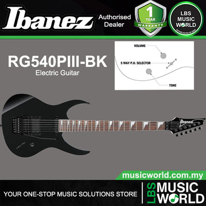 Ibanez RG540PIII Basswood Body Bound Rosewood Fretboard Electric Guitar with HH Pickup