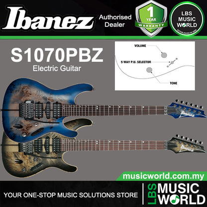 Ibanez S1070PBZ African Mahogany Body Rosewood Fretboard Electric Guitar with HSH Pickup