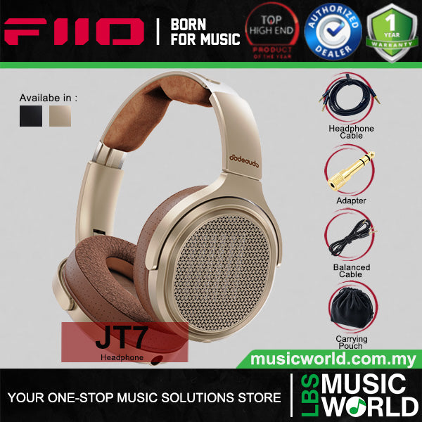 FiiO JT7 Open Back Over Ear Planar Headphones with High Resolution Audio