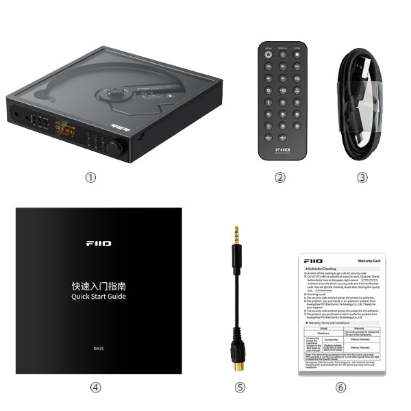 FiiO DM15 R2R Desktop CD Player and DAC with Headphone Amplifier (DM15R2R)