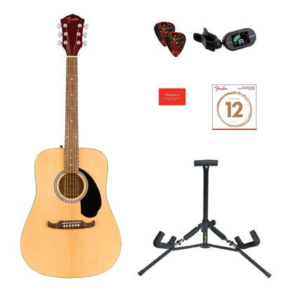 Fender FA-125 Laminated Spruce Top Dreadnought Acoustic Guitar Pack - Natural (FA125)
