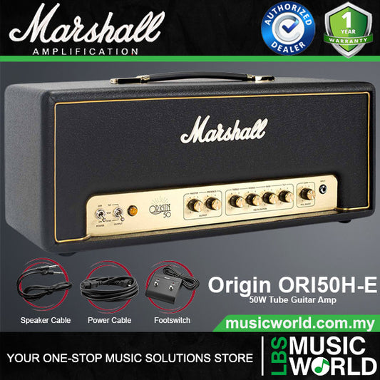 Marshall Origin ORI50H-E 50 Watt 1 Channel Tube Head Guitar Speaker Amplifier with Effect (ORI50HE)