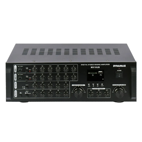 Dynamax MX10UB 28W x 2 Karaoke Mixer Amplifier with Bluetooth USB SD Card