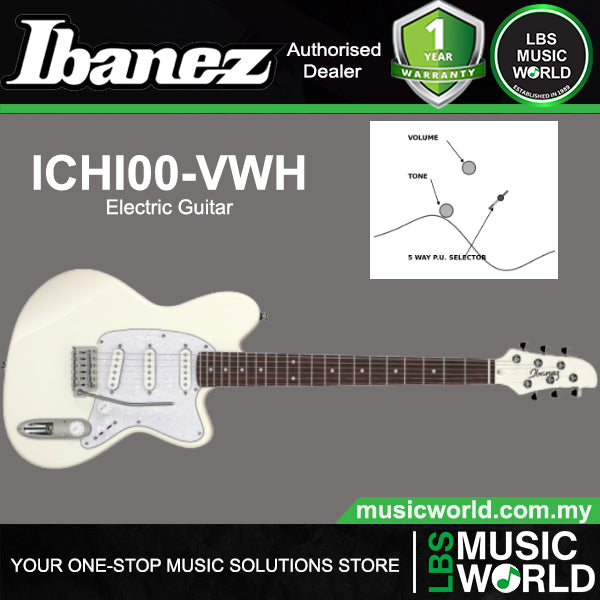 Ibanez ICHI00 Ichika Nito Signature Nyatoh Body SSS Pickup Electric Guitar with Rosewood Fretboard - Vintage White