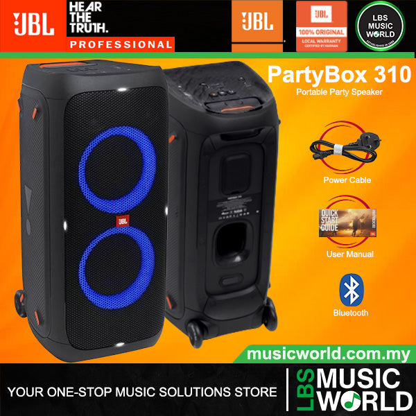 JBL PartyBox 310 Powerful 240 Watt Portable Party Speaker with Built In Wheels