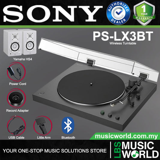 Sony PS-LX3BT Wireless Bluetooth Turntable Vinyl Record Player with Built In Phono Pre Amp (PSLX3BT)