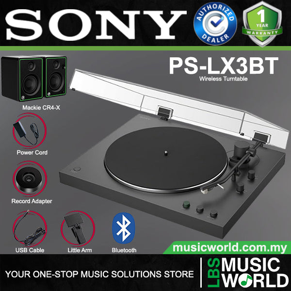 Sony PS-LX3BT Wireless Bluetooth Turntable Vinyl Record Player with Built In Phono Pre Amp (PSLX3BT)