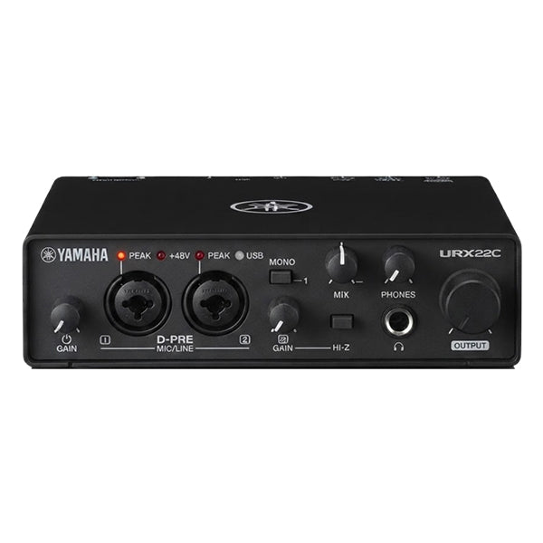Yamaha Steinberg URX22C 2x2 USB-C Audio Interface with 2 D-PRE Preamps and DSP Effects