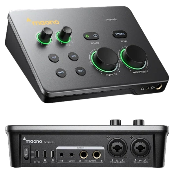 Maono P2 USB Hybrid Audio Interface Portable Studio Recording for PC and Mobile