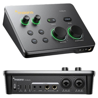 Maono P2 USB Hybrid Audio Interface Portable Studio Recording for PC and Mobile