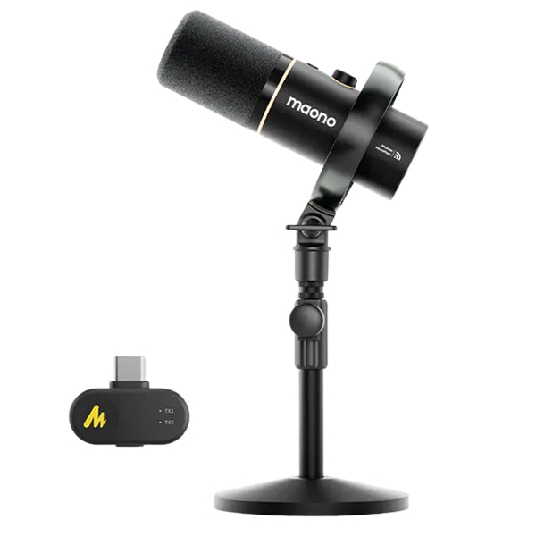 Maono PD200WT USB or XLR Dynamic Cardioid Microphone Podcasters Plug and Play Mic