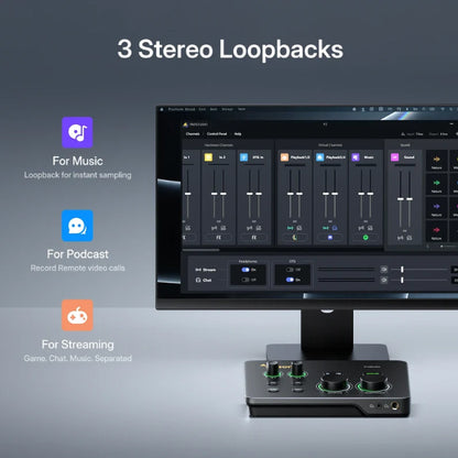 Maono P2 USB Hybrid Audio Interface Portable Studio Recording for PC and Mobile