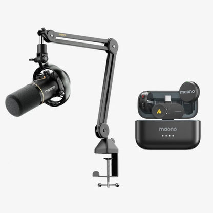 Maono PD200WT USB or XLR Dynamic Cardioid Microphone Podcasters Plug and Play Mic
