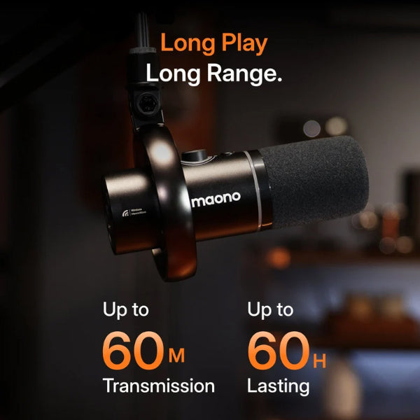 Maono PD200WT USB or XLR Dynamic Cardioid Microphone Podcasters Plug and Play Mic
