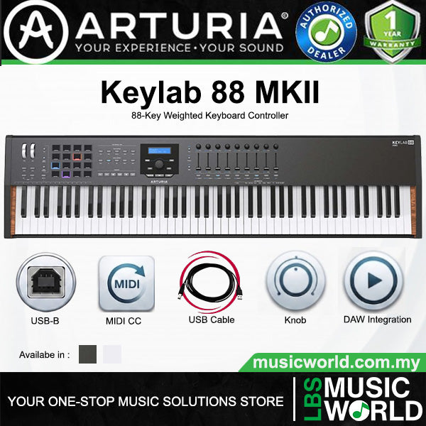 Arturia KeyLab 88 MkII 88 Key Weighted USB MIDI Keyboard Controller With Aftertouch