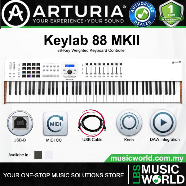 Arturia KeyLab 88 MkII 88 Key Weighted USB MIDI Keyboard Controller With Aftertouch