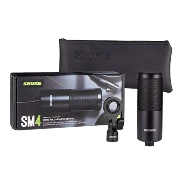 Shure SM4-K Cardioid Condenser Home Recording Microphone Studio Mic (SM4K)