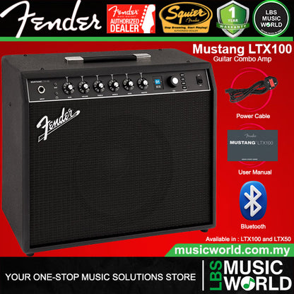 Fender Mustang LTX100 100 Watt 2X12 Inch Amplifier Guitar Combo Amp With Bluetooth
