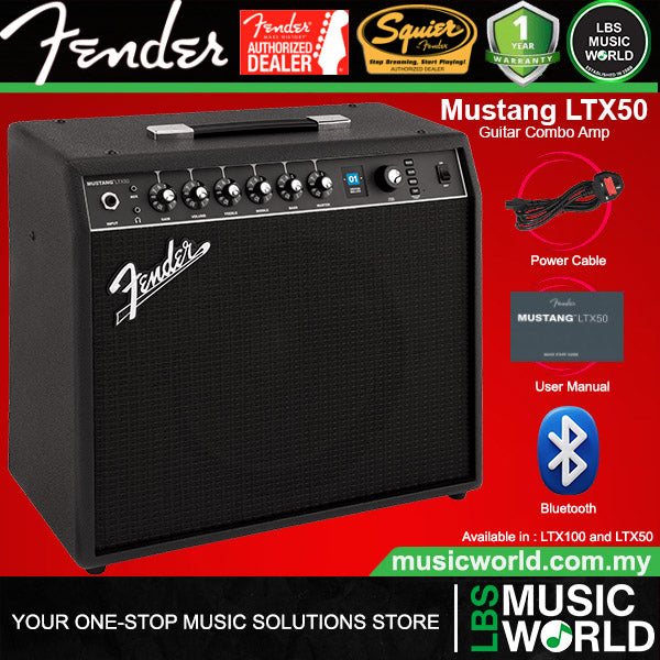 Fender Mustang LTX100 100 Watt 2X12 Inch Amplifier Guitar Combo Amp With Bluetooth