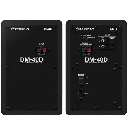 Pioneer DJ DM-40D 38 Watt 4 Inch 2 Way Sound Desktop Studio Monitor Speaker (DM40D)