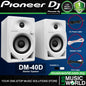 Pioneer DJ DM-40D 38 Watt 4 Inch 2 Way Sound Desktop Studio Monitor Speaker (DM40D)