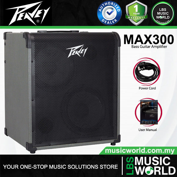 Peavey MAX 300 300 Watt 15 Inch Speaker Electric Bass Guitar Combo Amplifier (MAX300)