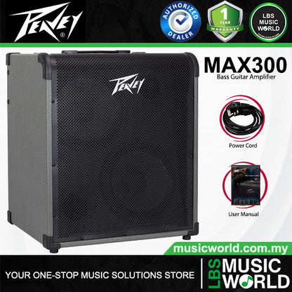 Peavey MAX 300 300 Watt 15 Inch Speaker Electric Bass Guitar Combo Amplifier (MAX300)