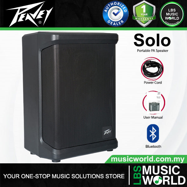 Peavey Solo 200 Watt 6.5" Battery Powered Portable PA Speaker with Bluetooth