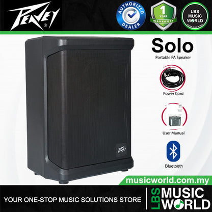 Peavey Solo 200 Watt 6.5" Battery Powered Portable PA Speaker with Bluetooth