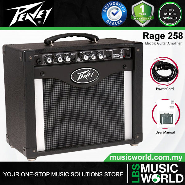 Peavey Rage 258 25 Watt 8 Inch Speaker Electric Guitar Combo Amplifier (Rage258)
