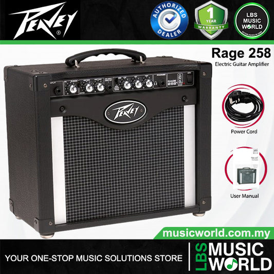Peavey Rage 258 25 Watt 8 Inch Speaker Electric Guitar Combo Amplifier (Rage258)