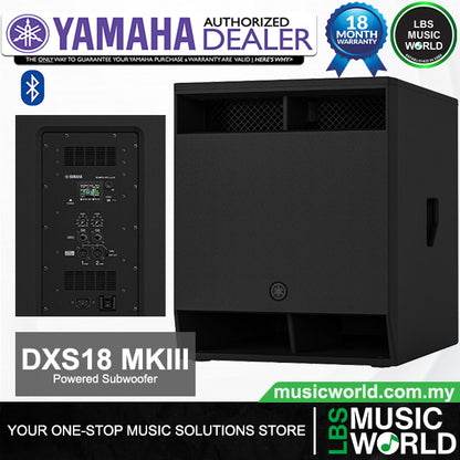 Yamaha DXS MK3 Series 2500 Watt Active Powered Subwoofer with D-Remote Control App (DXS12 DXS15 DXS18)