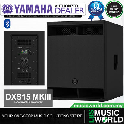 Yamaha DXS MK3 Series 2500 Watt Active Powered Subwoofer with D-Remote Control App (DXS12 DXS15 DXS18)