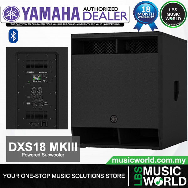 Yamaha DXS MK3 Series 2500 Watt Active Powered Subwoofer with D-Remote Control App (DXS12 DXS15 DXS18)