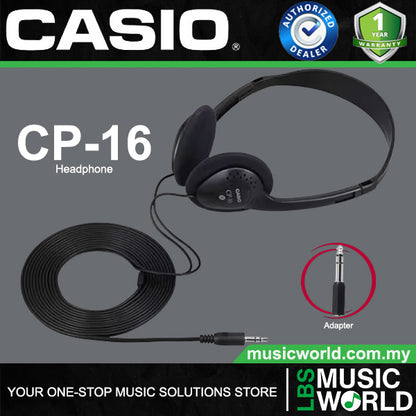 Casio CP-16 Wired Stereo Headphones for Electronic Keyboard and Piano (CP16)