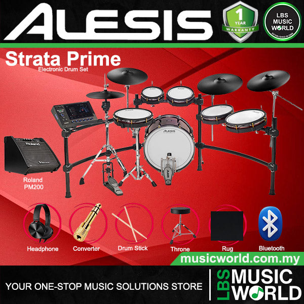Alesis Strata Prime 10 Pieces Premium Electronic Drum Kit with Touchscreen Drum Module
