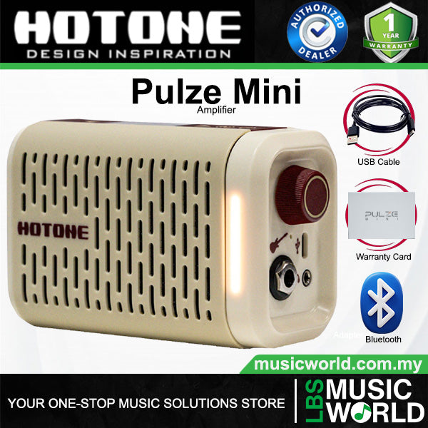 Hotone Pulze Mini 15 Watt Modeling Combo Guitar Amplifier With Bluetooth - White