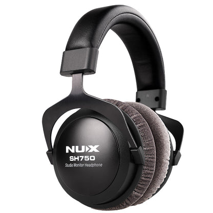 NUX SH750 Wired Studio Monitor Headphone with Soft Ear Cushions - Black