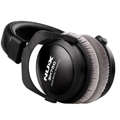 NUX SH750 Wired Studio Monitor Headphone with Soft Ear Cushions - Black