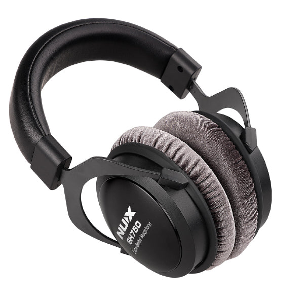 NUX SH750 Wired Studio Monitor Headphone with Soft Ear Cushions - Black