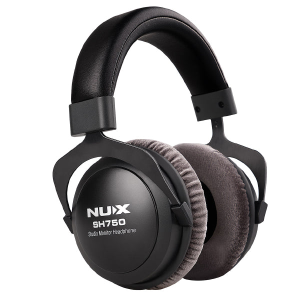NUX SH750 Wired Studio Monitor Headphone with Soft Ear Cushions - Black