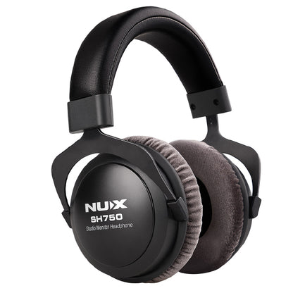 NUX SH750 Wired Studio Monitor Headphone with Soft Ear Cushions - Black