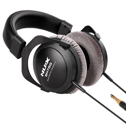 NUX SH750 Wired Studio Monitor Headphone with Soft Ear Cushions - Black