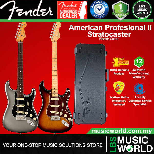 Fender American Professional II Stratocaster Electric Guitar SSS Pickup Alder Body with Rosewood Fretboard and Tremolo