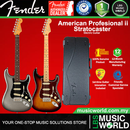 Fender American Professional II Stratocaster Electric Guitar SSS Pickup Alder Body with Rosewood Fretboard and Tremolo