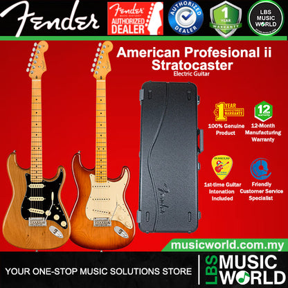 Fender American Professional II Stratocaster Electric Guitar SSS Pickup Roasted Pine Body with Maple Fretboard and Tremolo