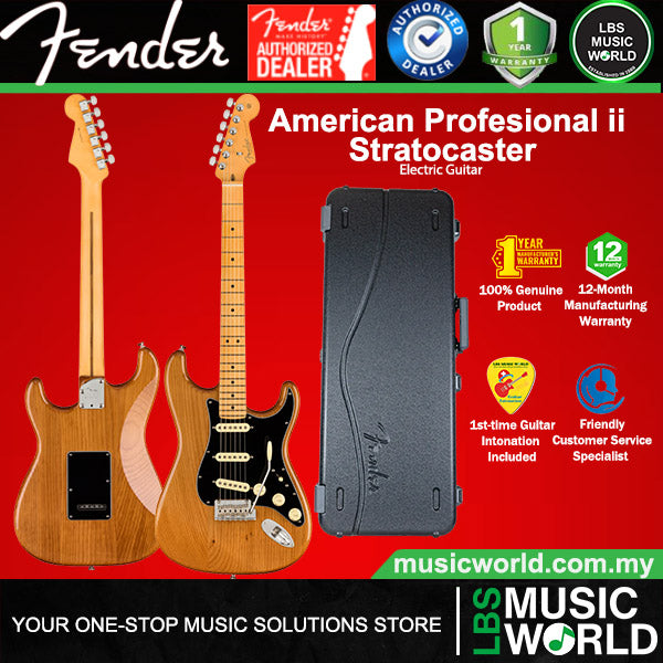 Fender American Professional II Stratocaster Electric Guitar SSS Pickup Roasted Pine Body with Maple Fretboard and Tremolo