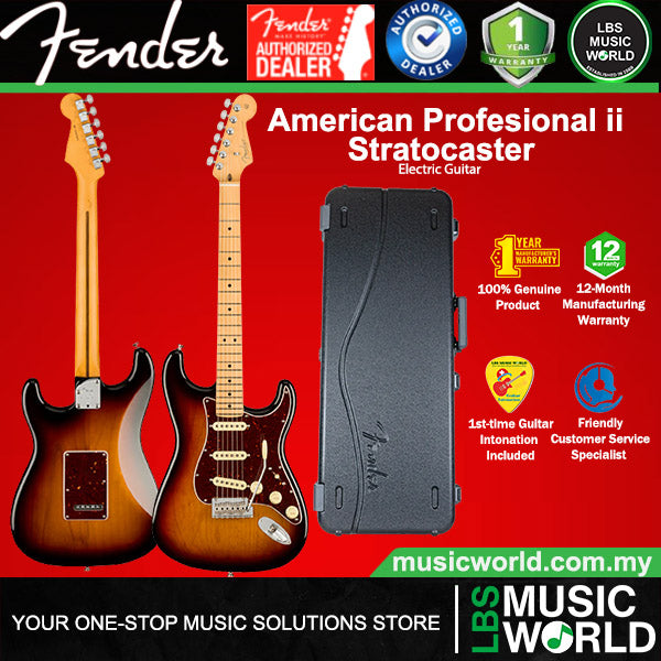 Fender American Professional II Stratocaster Electric Guitar SSS Pickup Alder Body with Rosewood Fretboard and Tremolo