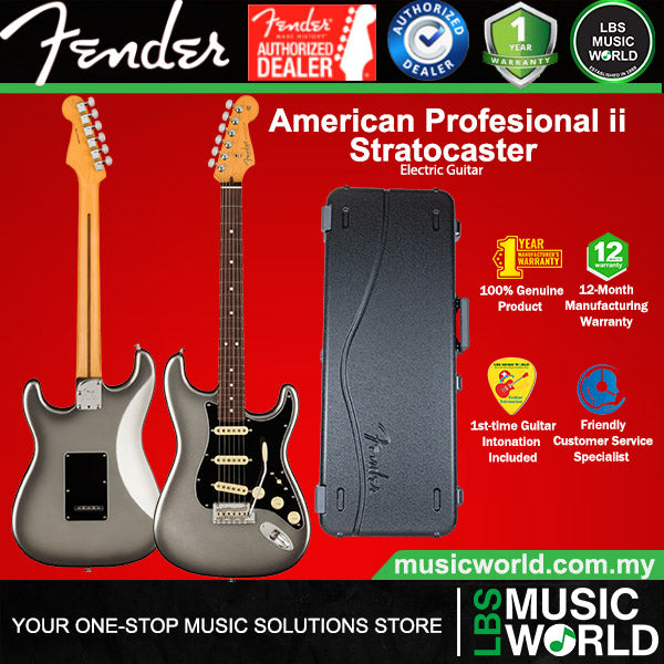 Fender American Professional II Stratocaster Electric Guitar SSS Pickup Alder Body with Rosewood Fretboard and Tremolo