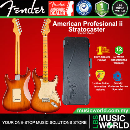 Fender American Professional II Stratocaster Electric Guitar SSS Pickup Roasted Pine Body with Maple Fretboard and Tremolo